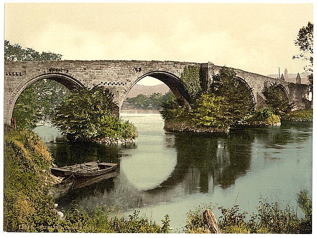 Old bridge Stirling Vintage A4 Photo Print