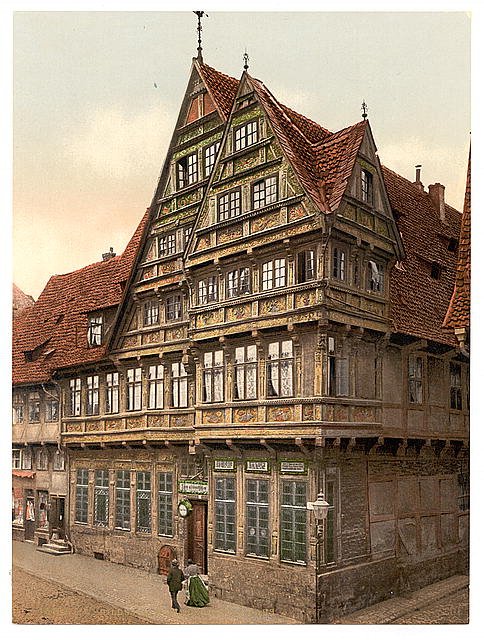 Old house Hildesheim Hanover Vintage A4 Photo Print