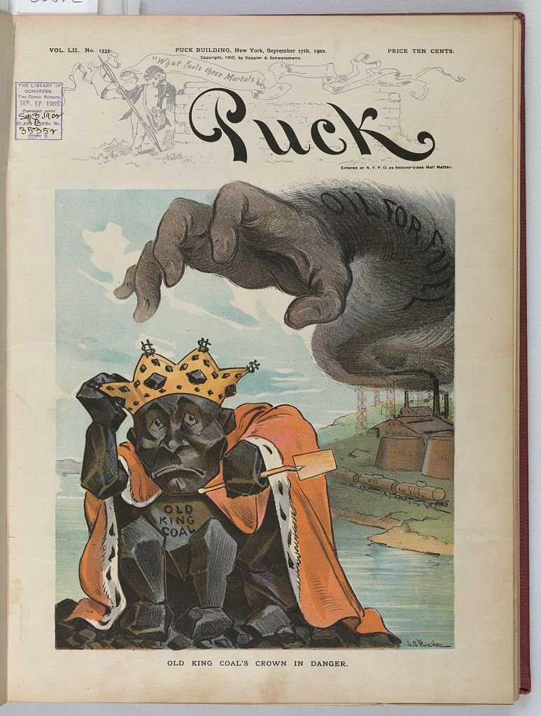 Old king coal's crown in danger PUCK A4 Photo Print