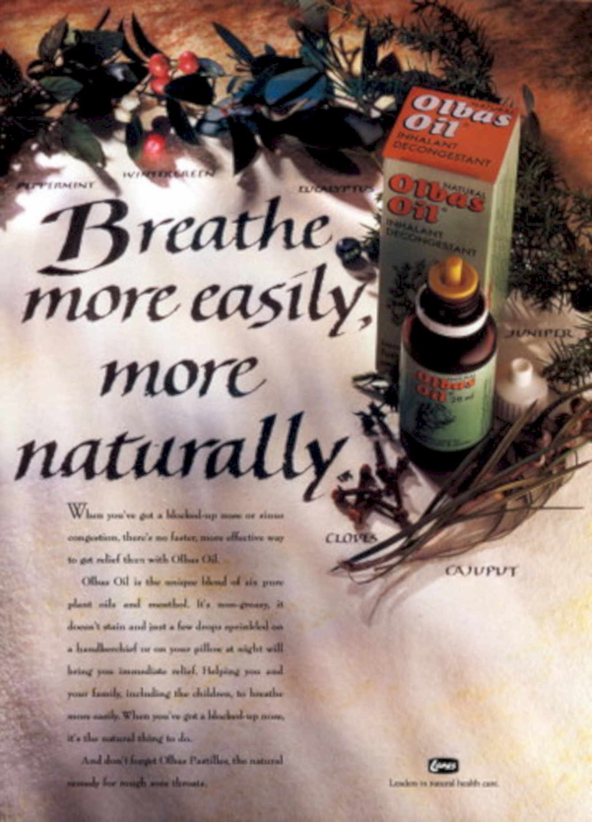 Oldbas Oil Table 1990s Vintage Retro Advert