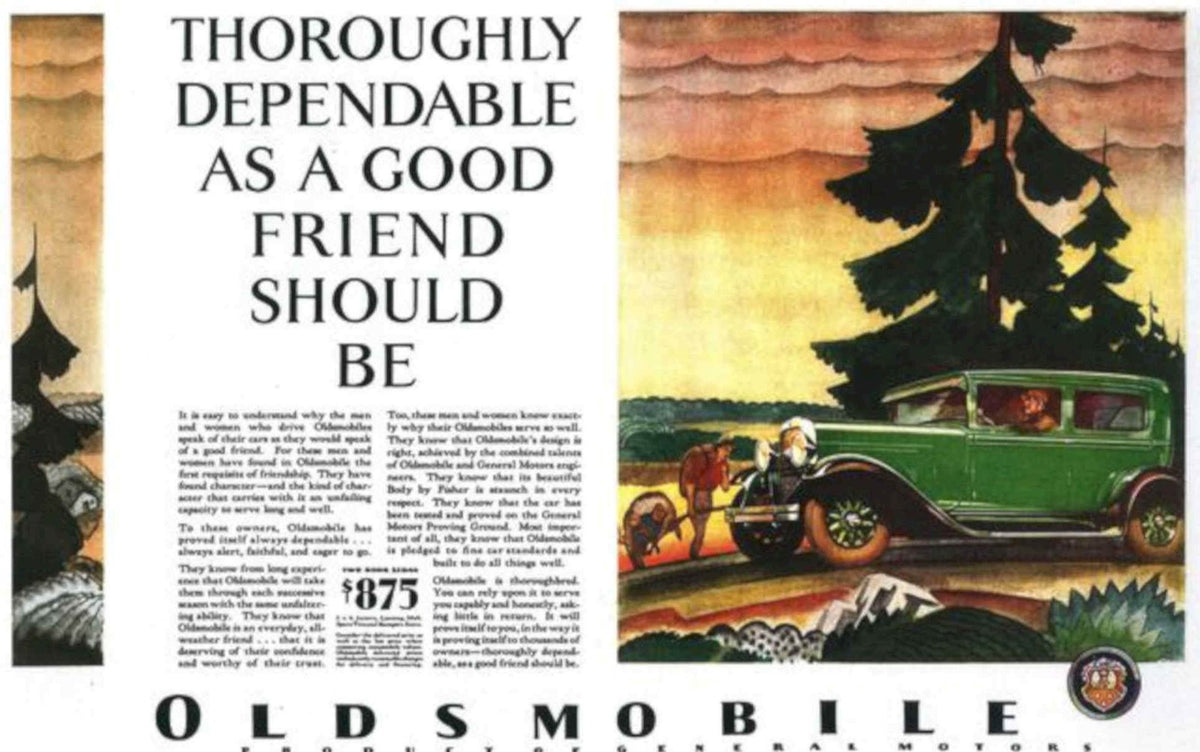 Olds Mobile Classic Vintage Retro Advert Poster A4 Photo Print