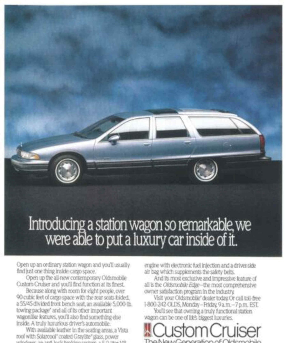 Oldsmobile Cruiser Wagon Vintage Retro Advert Poster A4 Photo Print