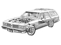 Oldsmobile Custom Cruiser 1987 cutaway A4 Photo Print