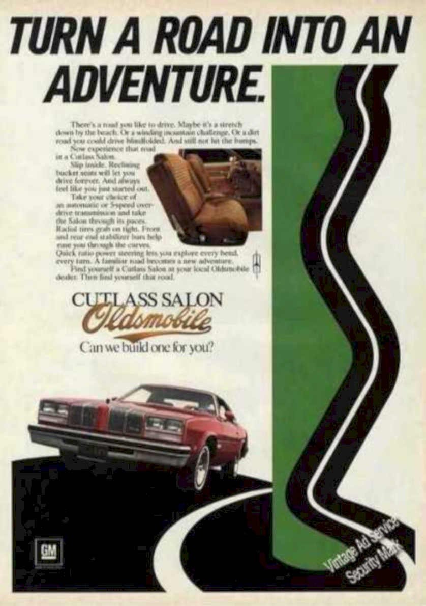 Oldsmobile Cutlass Salon Vintage Retro Advert Ads A4 Photo Print