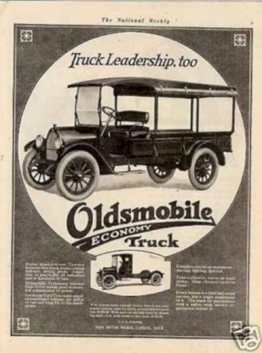 Oldsmobile Economy Truck Vintage Retro Advert Ads A4 Photo Print