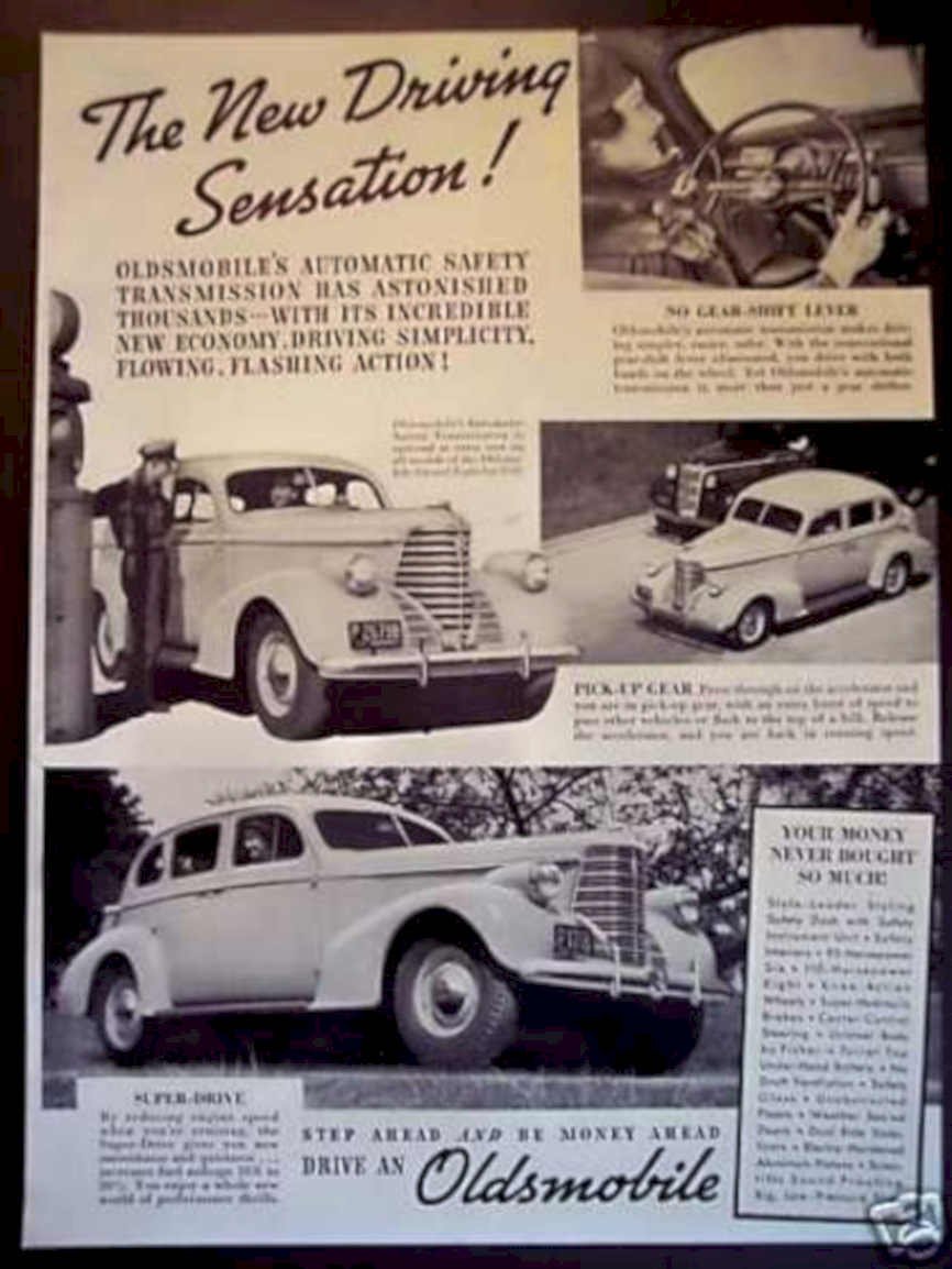Oldsmobile Flyer 1939 Vintage Retro Advert Ads A4 Photo Print