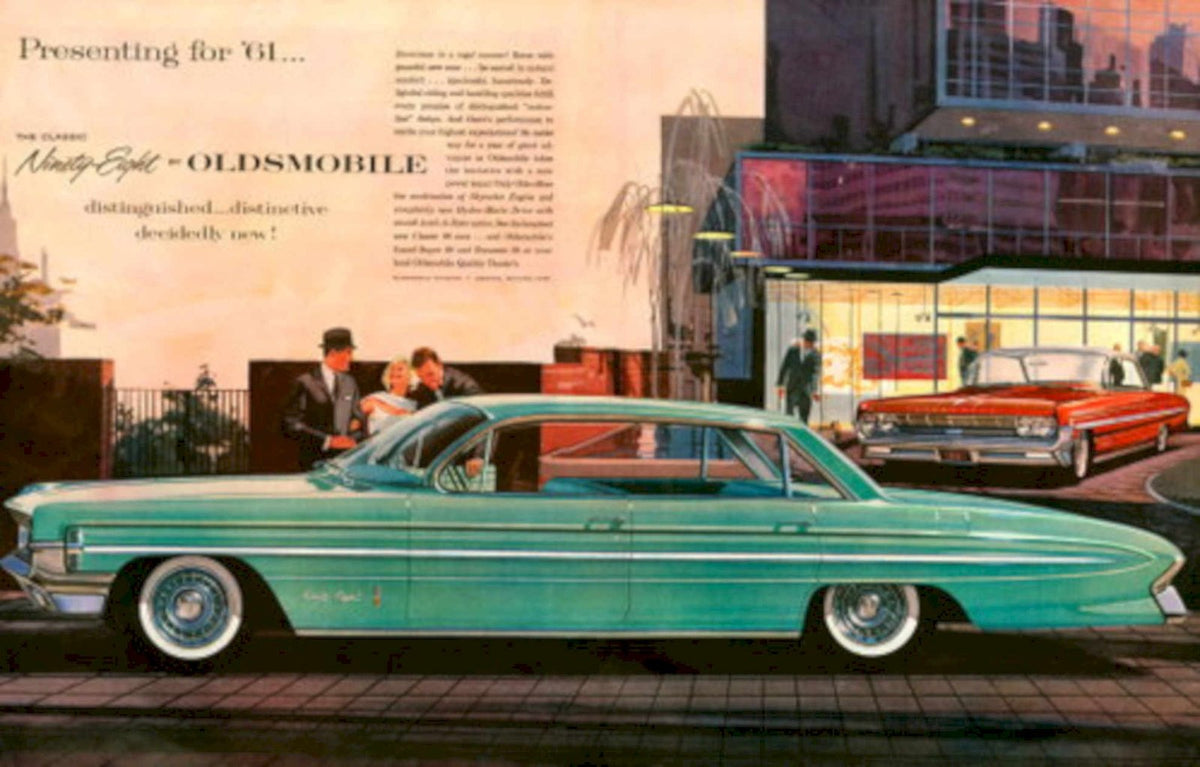 Oldsmobile Ninety Eight 1960s Vintage Retro Advert