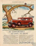 Oldsmobile Red Automobile Vintage Retro Advert Ads A4 Photo Print