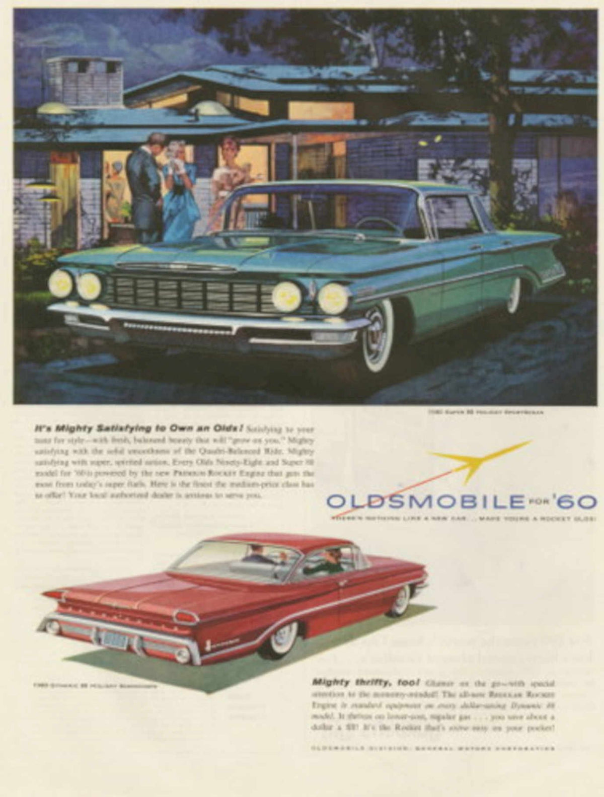 Oldsmobile Rocket 88 1960s Vintage Retro Advert