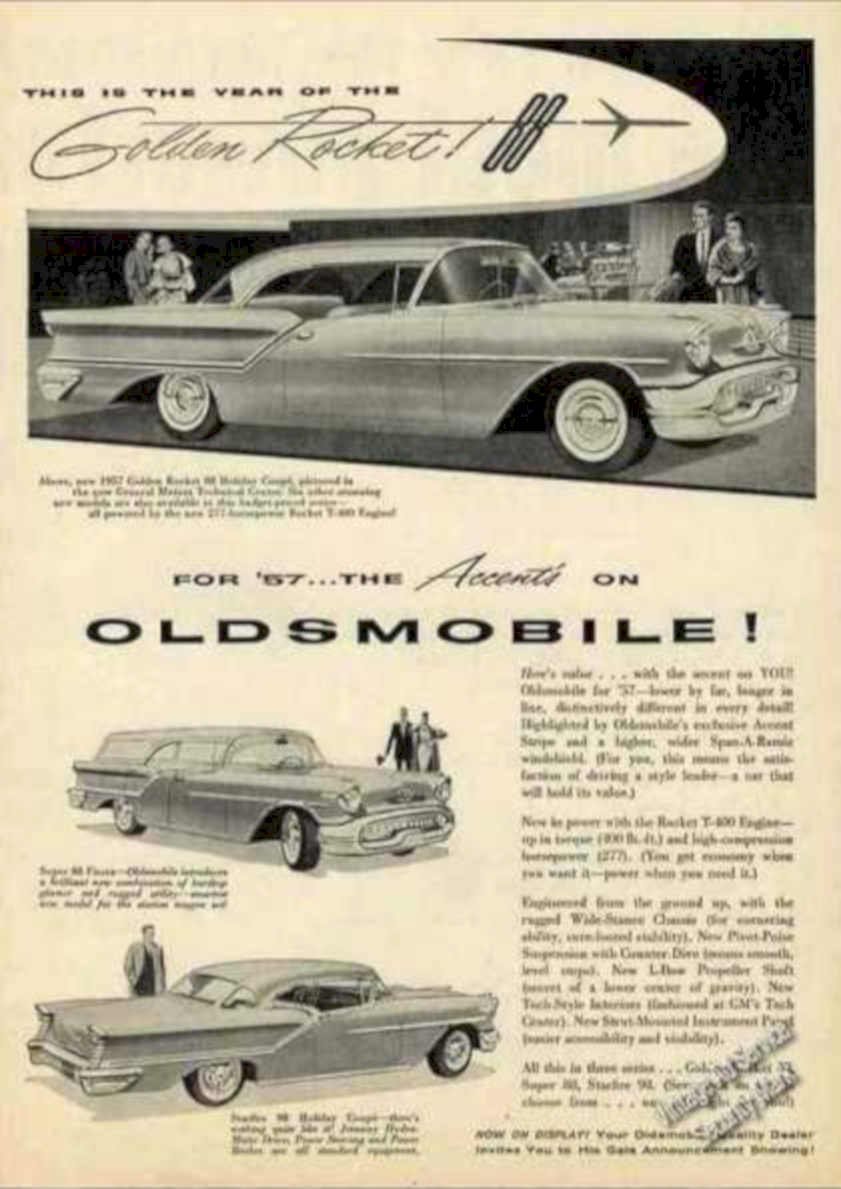 Oldsmobile Rocket 88 Vintage Retro Advert Ads A4 Photo Print