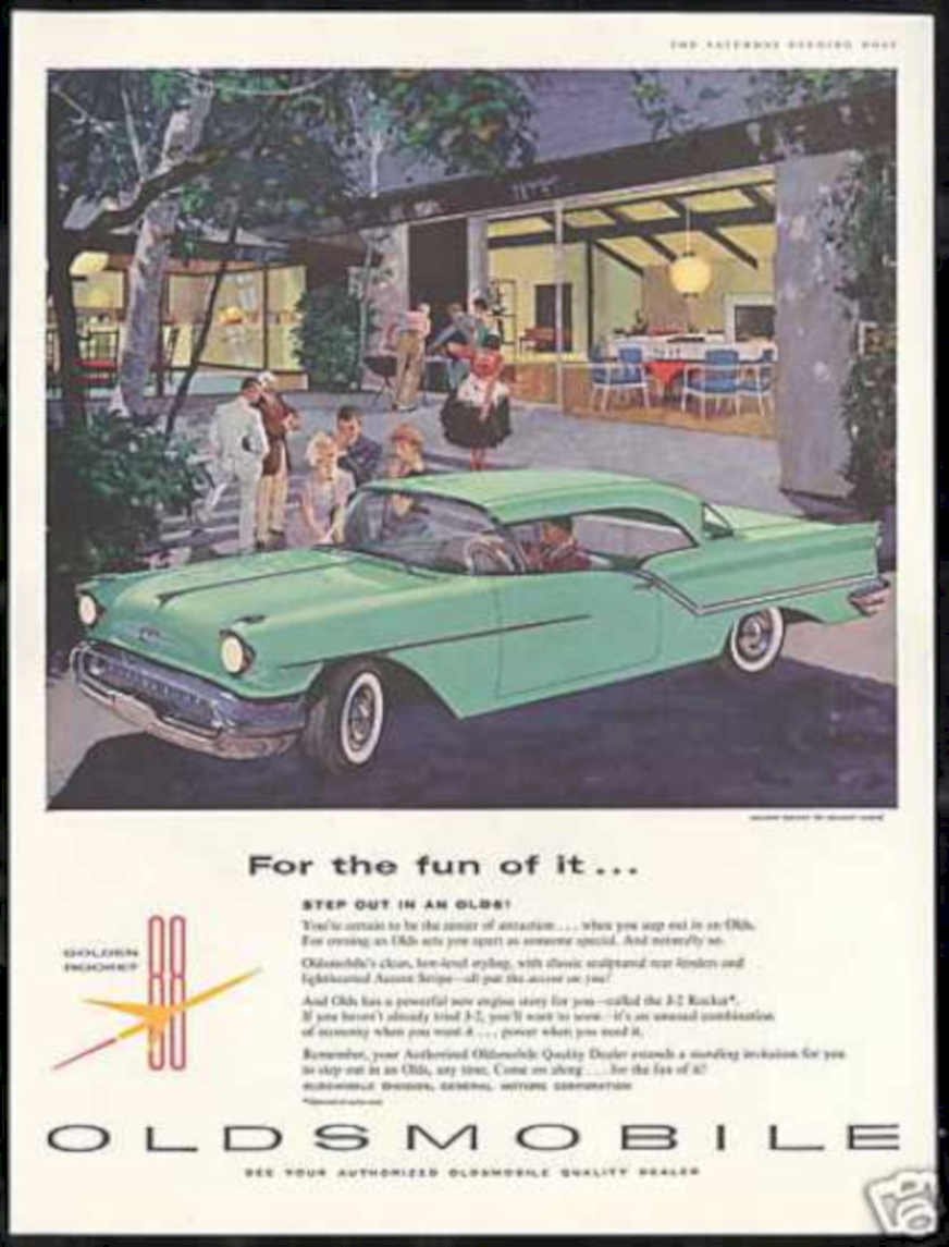 Oldsmobile Rocket Coupe Vintage Retro Advert Ads A4 Photo Print