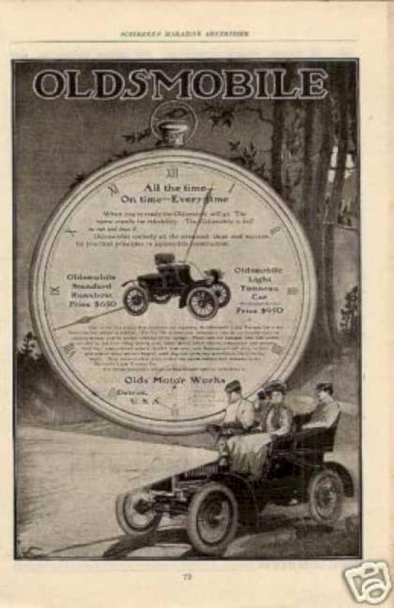 Oldsmobile Runabout 1903 Vintage Retro Advert Ads A4 Photo Print