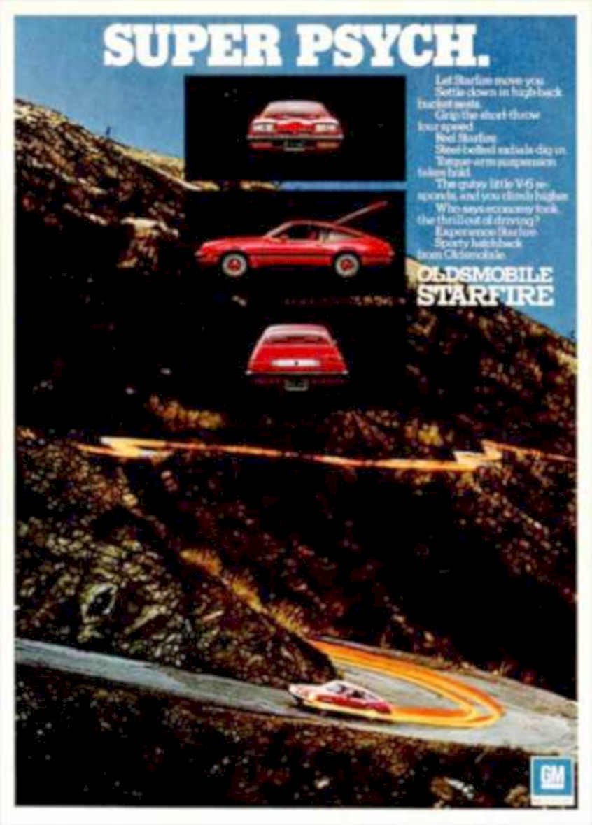 Oldsmobile Starfire Psycho Vintage Retro Advert Ads A4 Photo Print