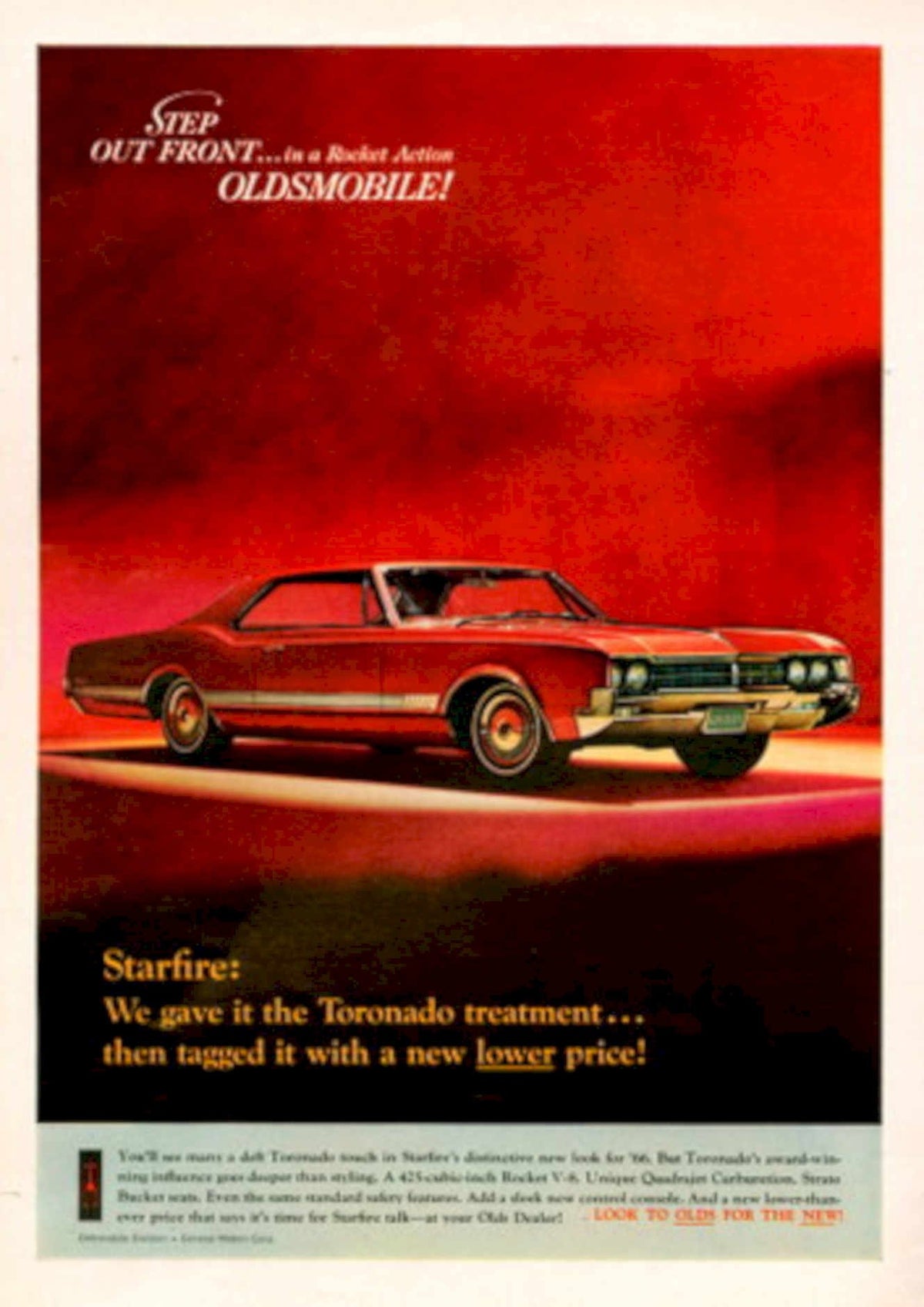 Oldsmobile Starfire Rocket 1 1960s Vintage Retro Advert
