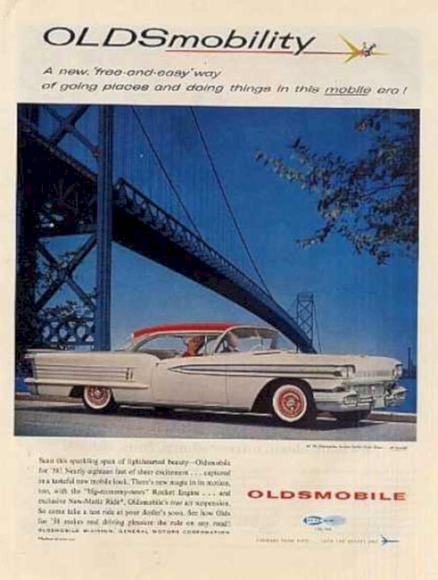 Oldsmobile Super88 Bridge Vintage Retro Advert Ads A4 Photo Print