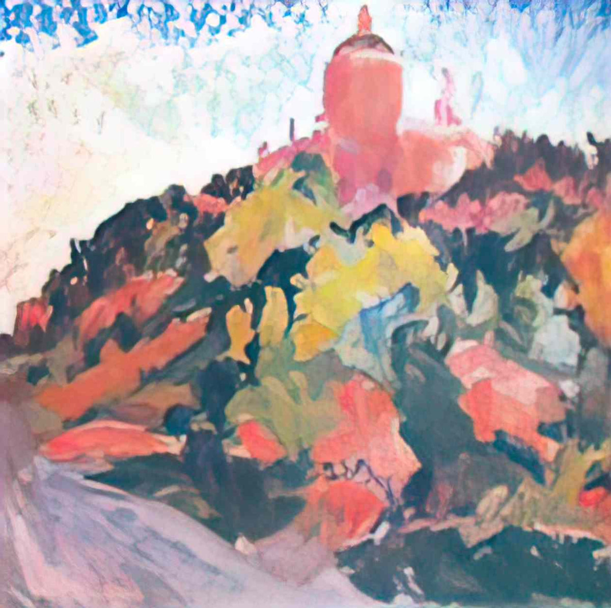 Oleksa Novakivskyi expressionist saint georges cathedral 1930 Art A4 Photo Print