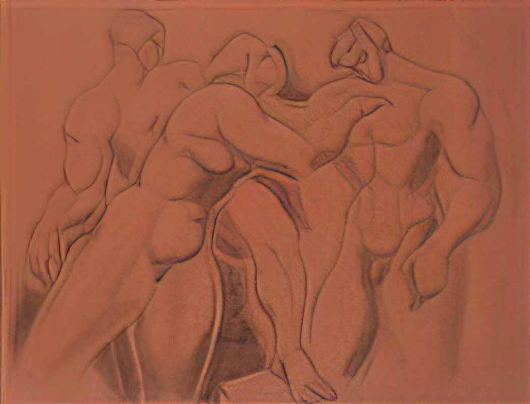 Olexandr Archipenko group of nude figures Art A4 Photo Print