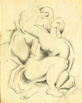 Olexandr Archipenko two nude female figures Art A4 Photo Print