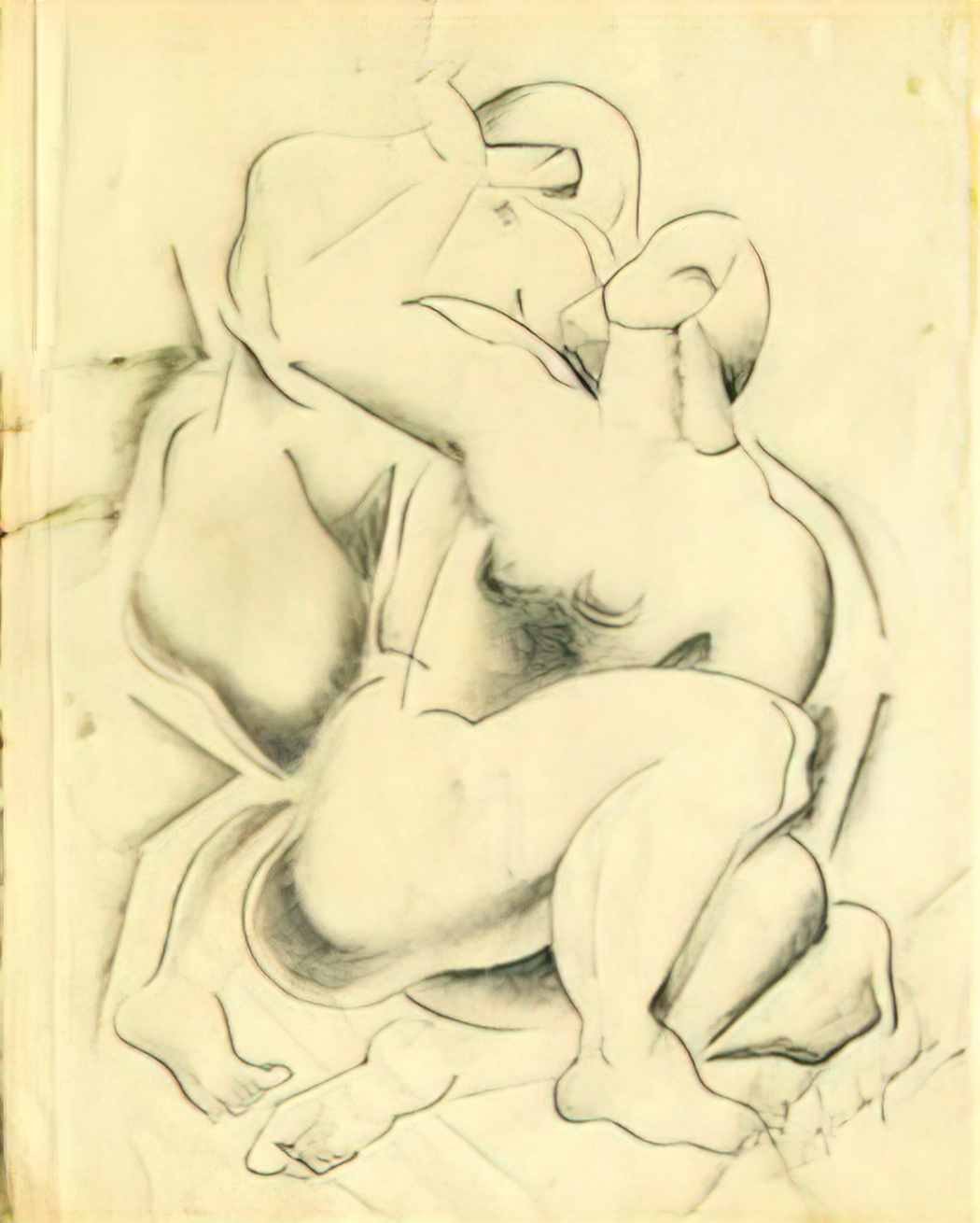 Olexandr Archipenko two nude female figures Art A4 Photo Print
