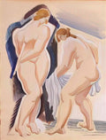 Olexandr Archipenko two nude female figures with a cloth Art A4 Photo Print