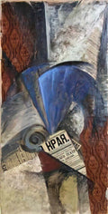 Olga Rozanova a blue fan 1915 Art A4 Photo Print