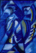 Olga Rozanova blue on tin Art A4 Photo Print