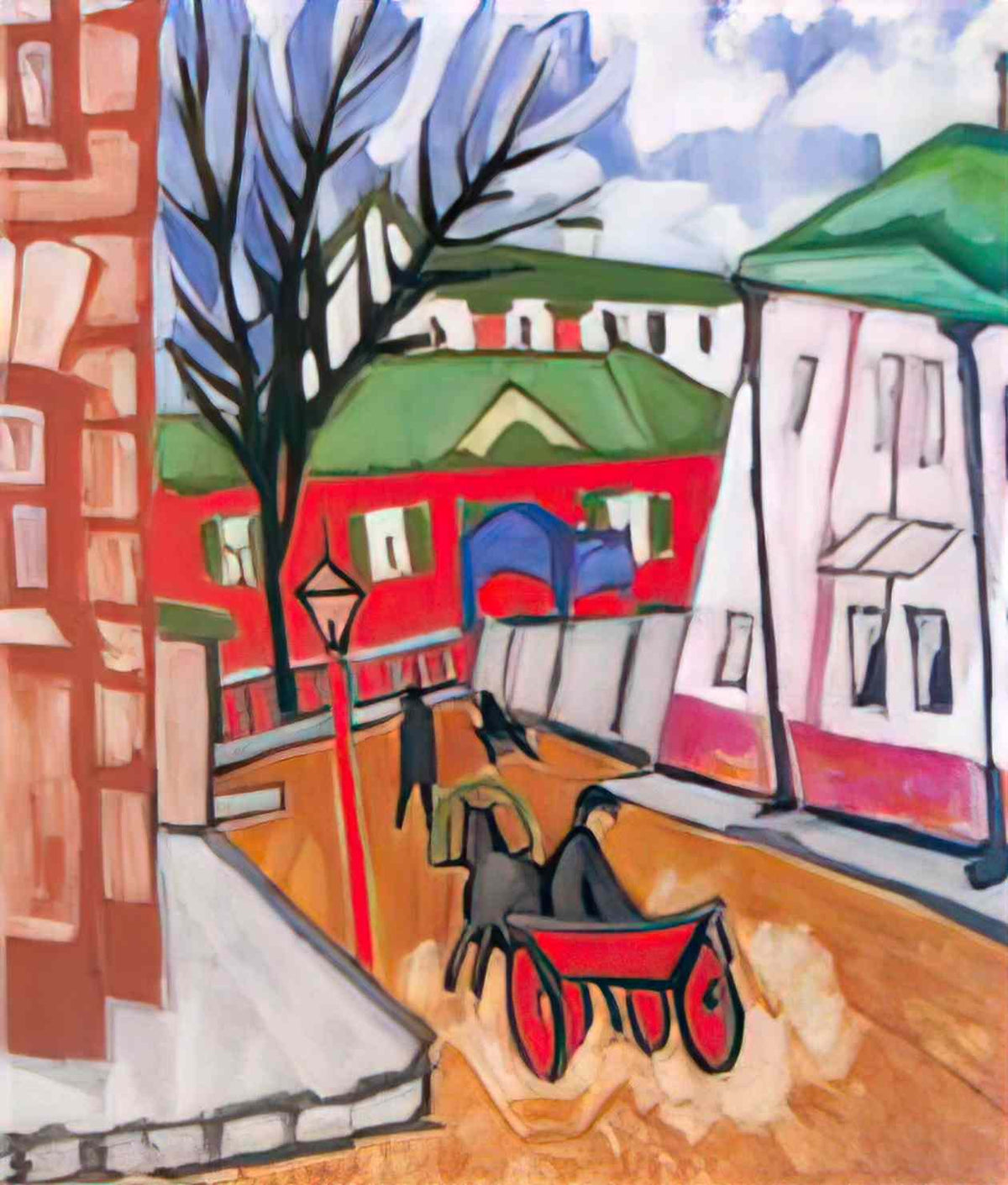 Olga Rozanova cabby Art A4 Photo Print
