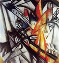 Olga Rozanova city on fire Art A4 Photo Print