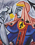 Olga Rozanova queen of spades Art A4 Photo Print