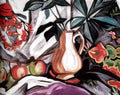 Olga Rozanova still life with peatcher and apples Art A4 Photo Print