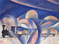 Olga Rozanova the composition with the train 1910 Art A4 Photo Print