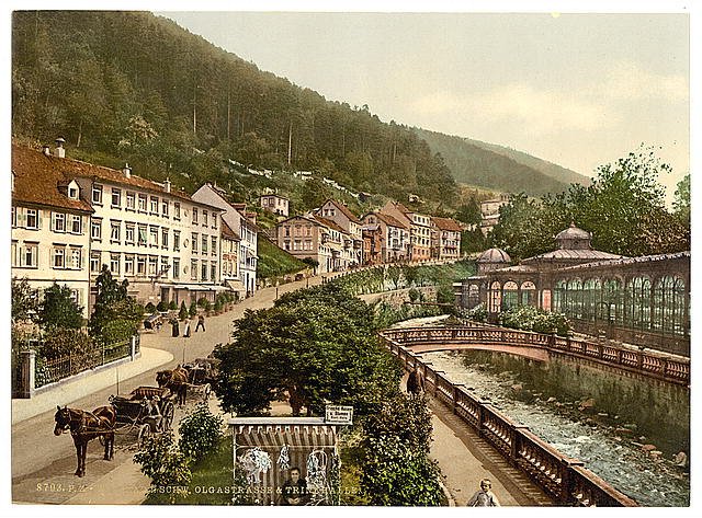 Olga Street Wildbad Wurtemburg Vintage A4 Photo Print