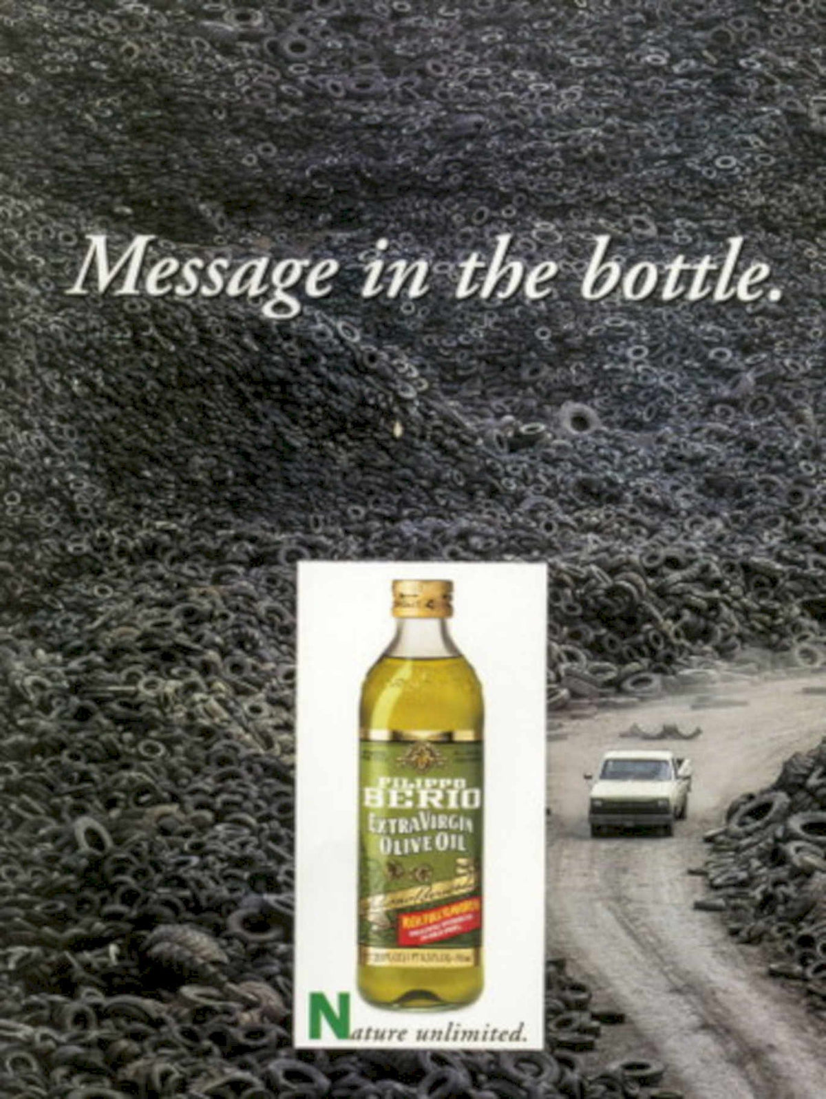 Olive Oil Bottle 1990s Vintage Retro Advert