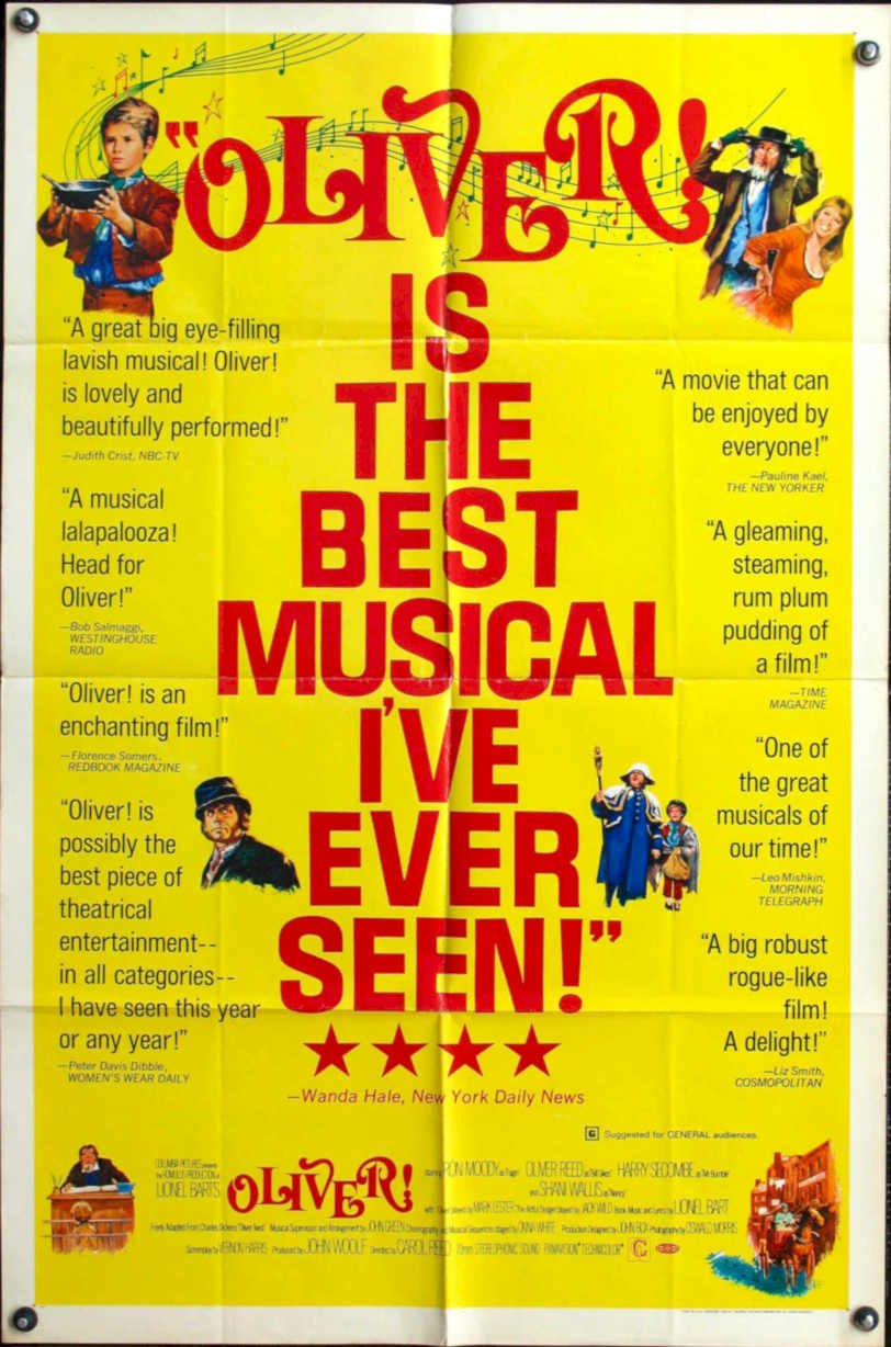Oliver Musical 1960 Vintage Retro Advert Poster A4 Photo Print