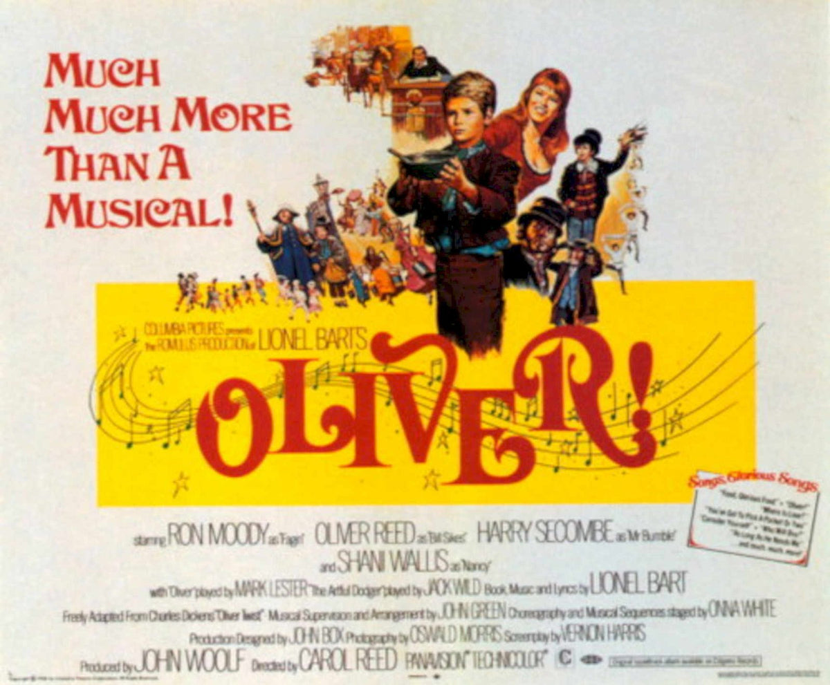 Oliver Musical 1968 1960s Vintage Retro Advert