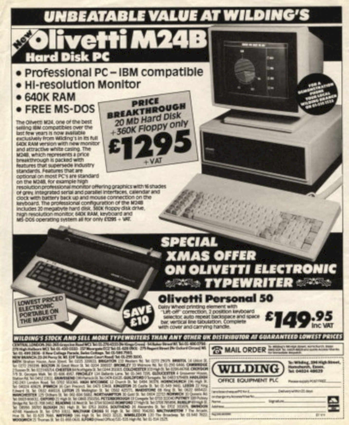 Olivetti M24b Breakthrough 1990s Vintage Retro Advert