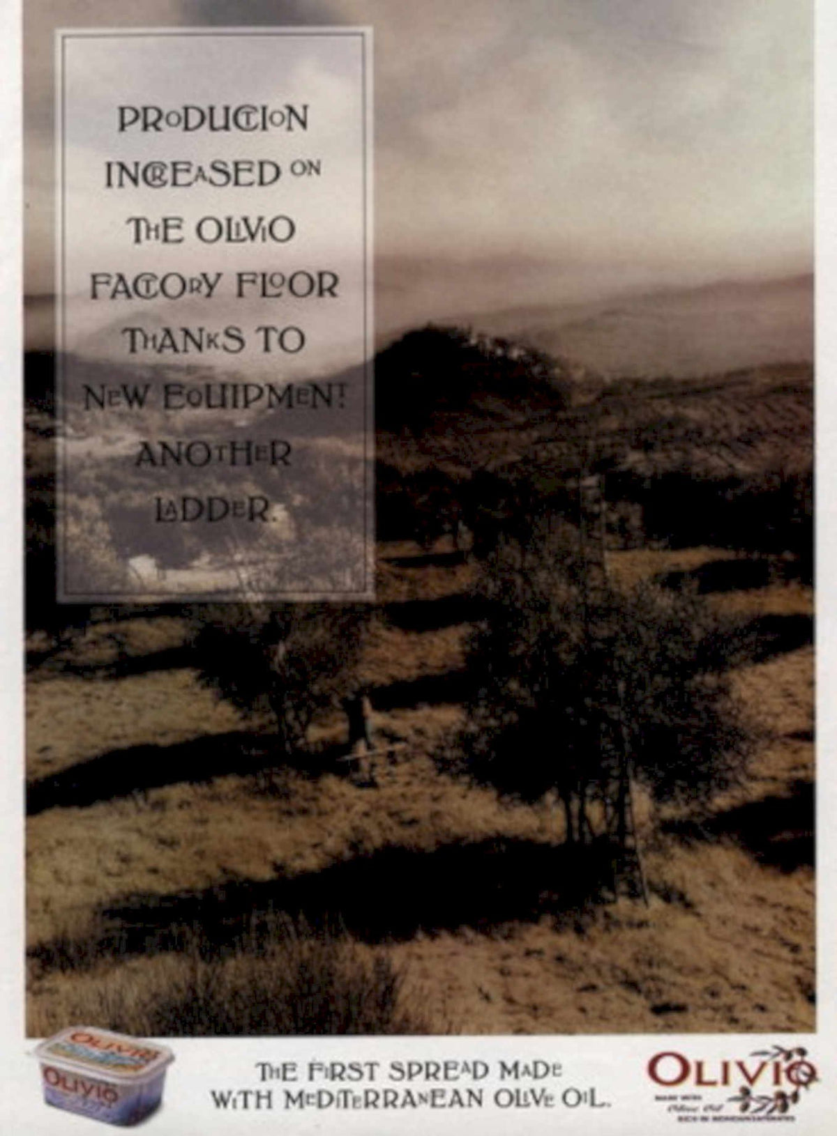 Olivio Olive Ladder 1990s Vintage Retro Advert