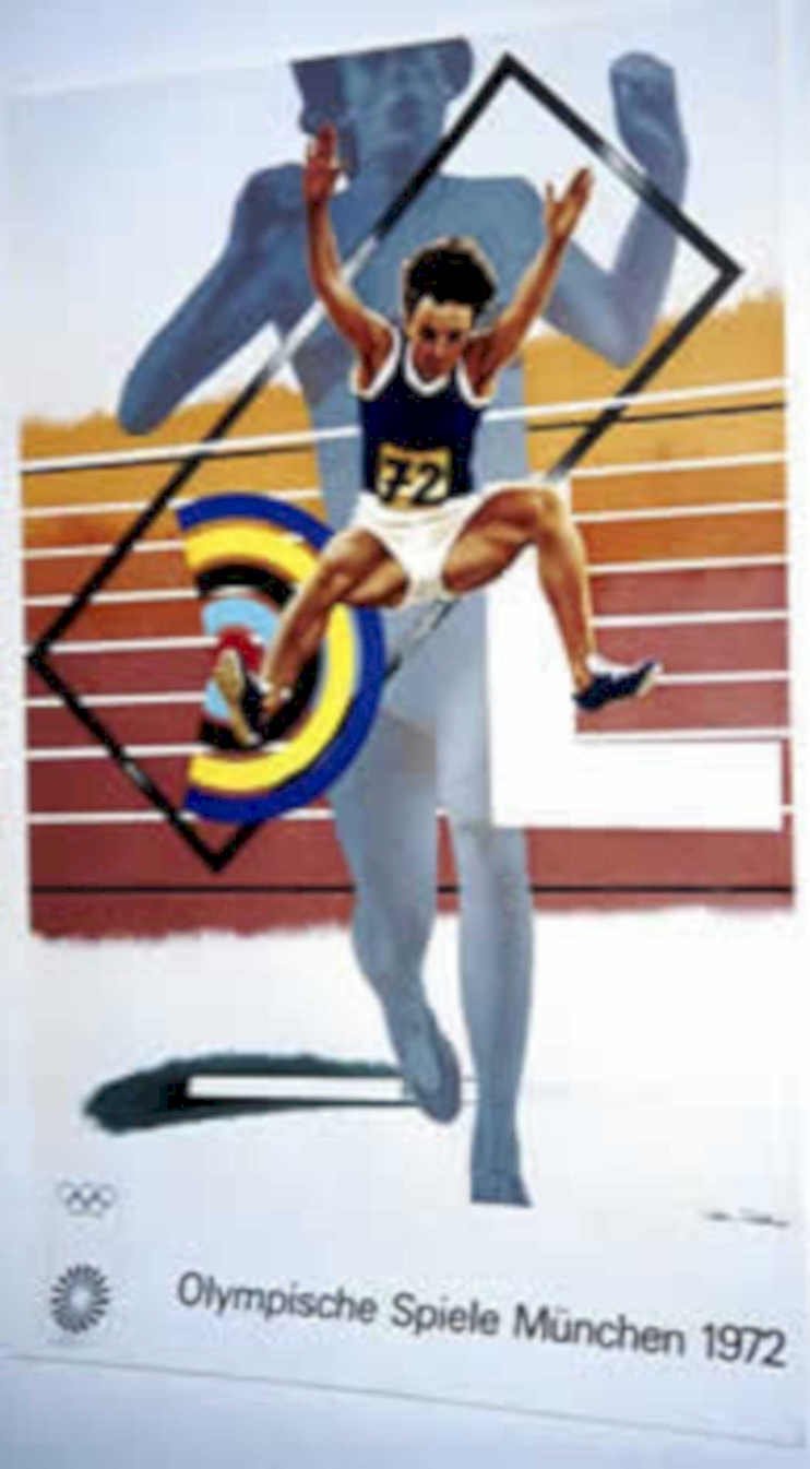 Olympics Munich Sprinter Vintage Retro Advert Poster A4 Photo Print