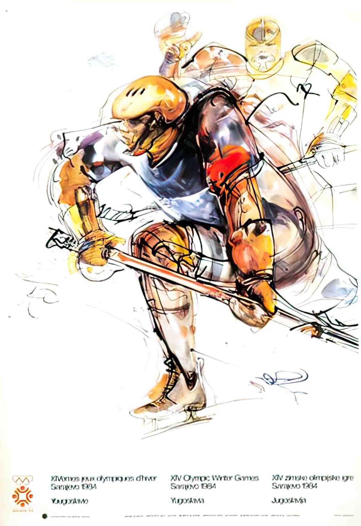 Olympics84Hockey Advert A4 Photo Print
