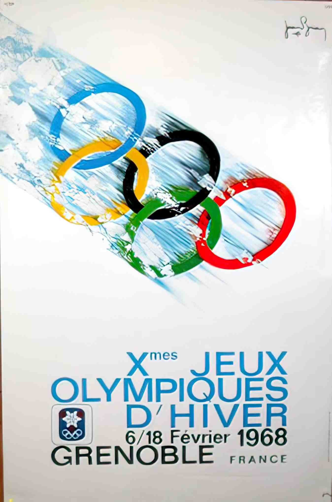 OlympicsGrenoble Advert A4 Photo Print