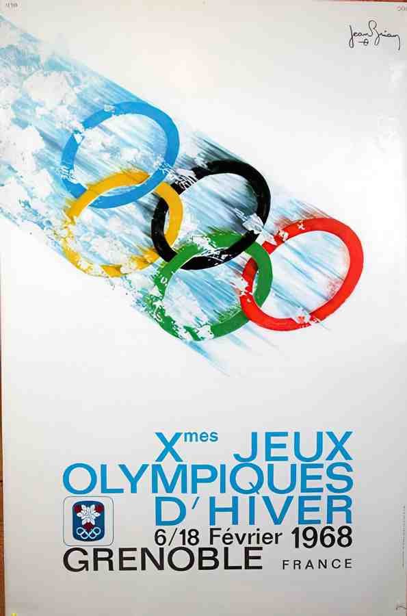 OlympicsGrenoble Vintage Advert A4 Photo Print