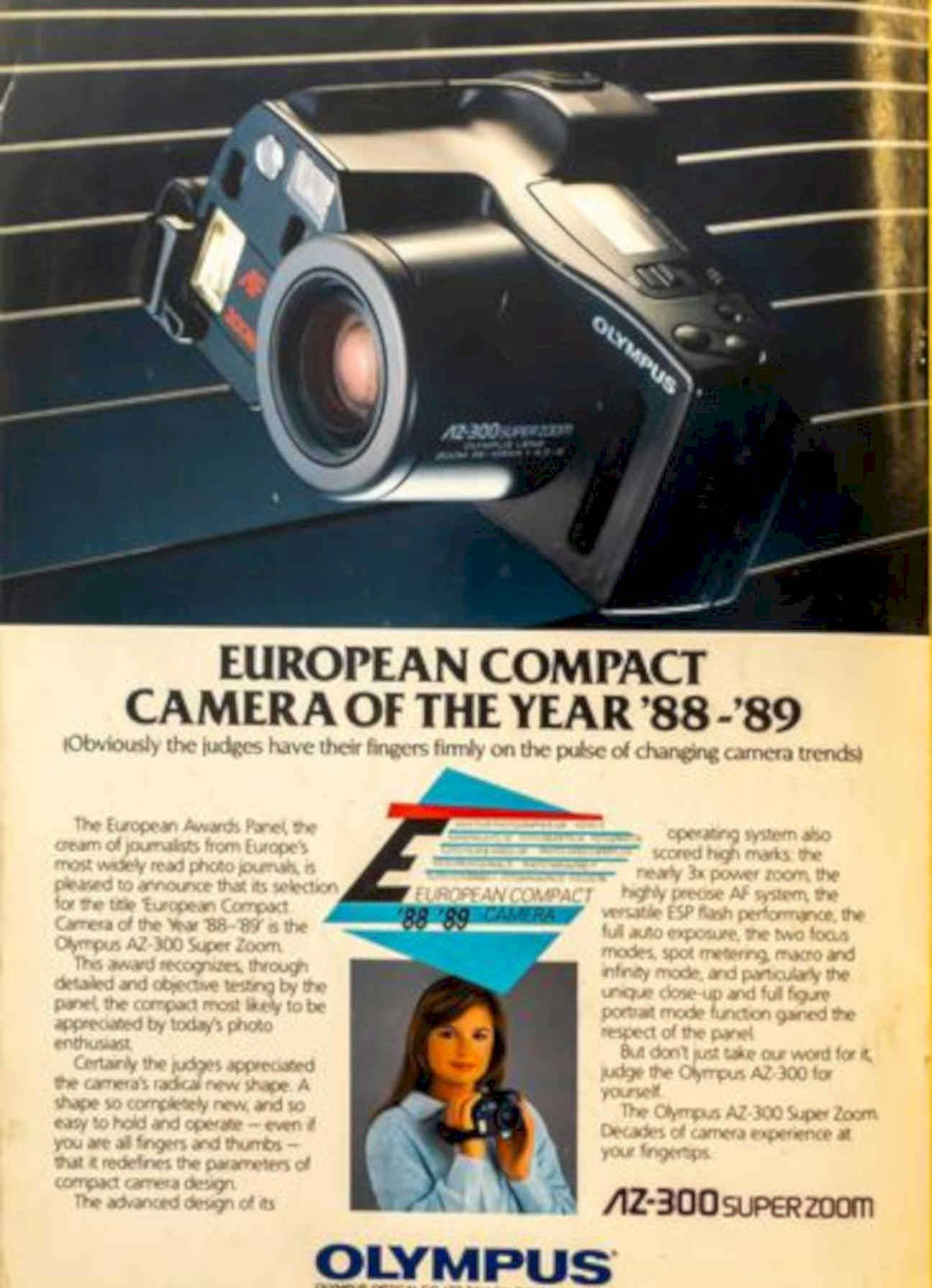 Olympus Az300 Camera Vintage Retro Advert Poster A4 Photo Print