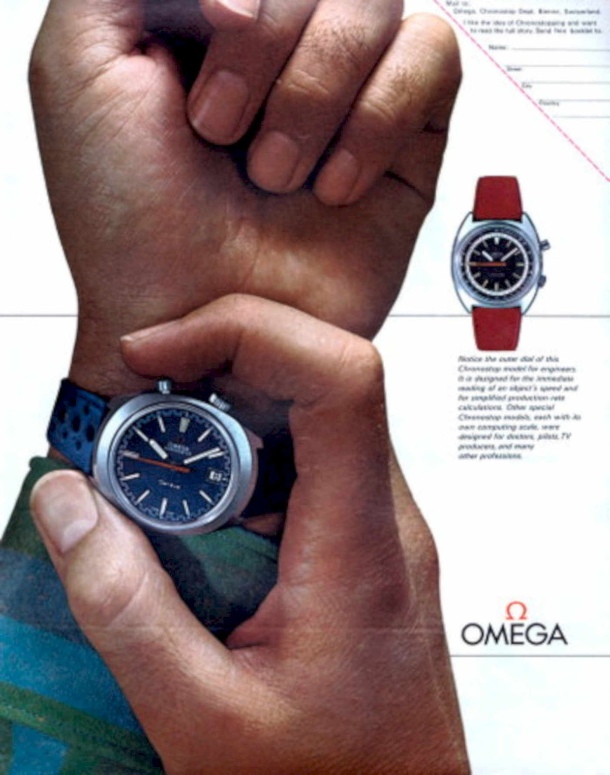 Omega Chronometer Watches 1960s Vintage Retro Advert