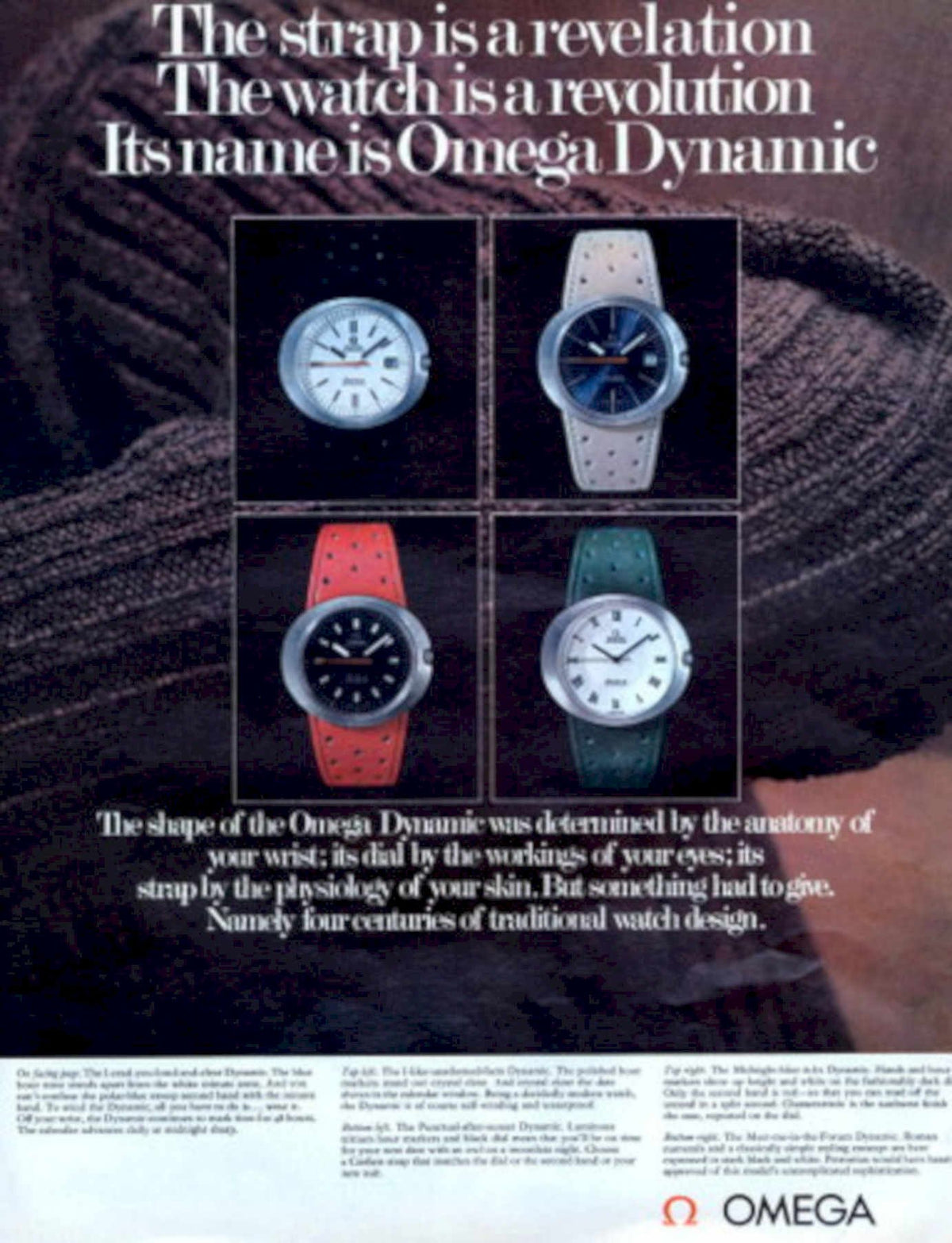 Omega Dynamic Watches 1960s Vintage Retro Advert