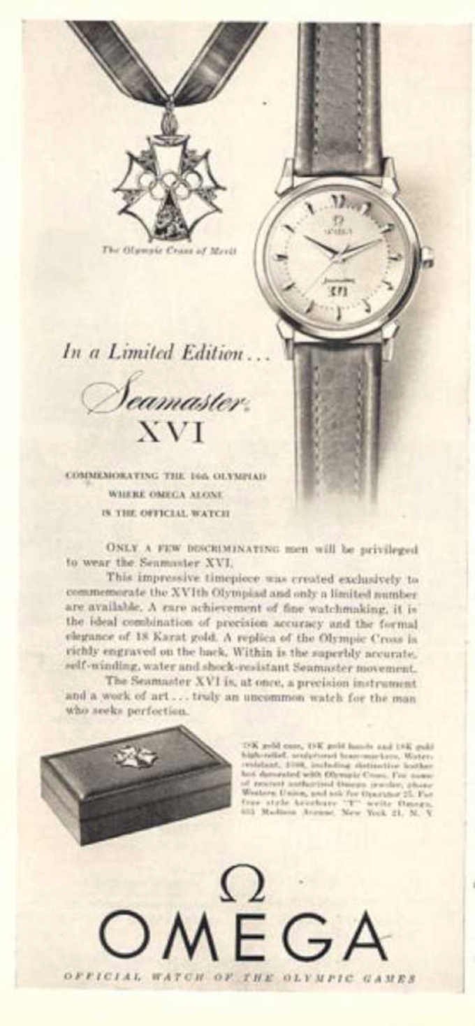 Omega Seamaster Olympic Vintage Retro Advert Ads A4 Photo Print