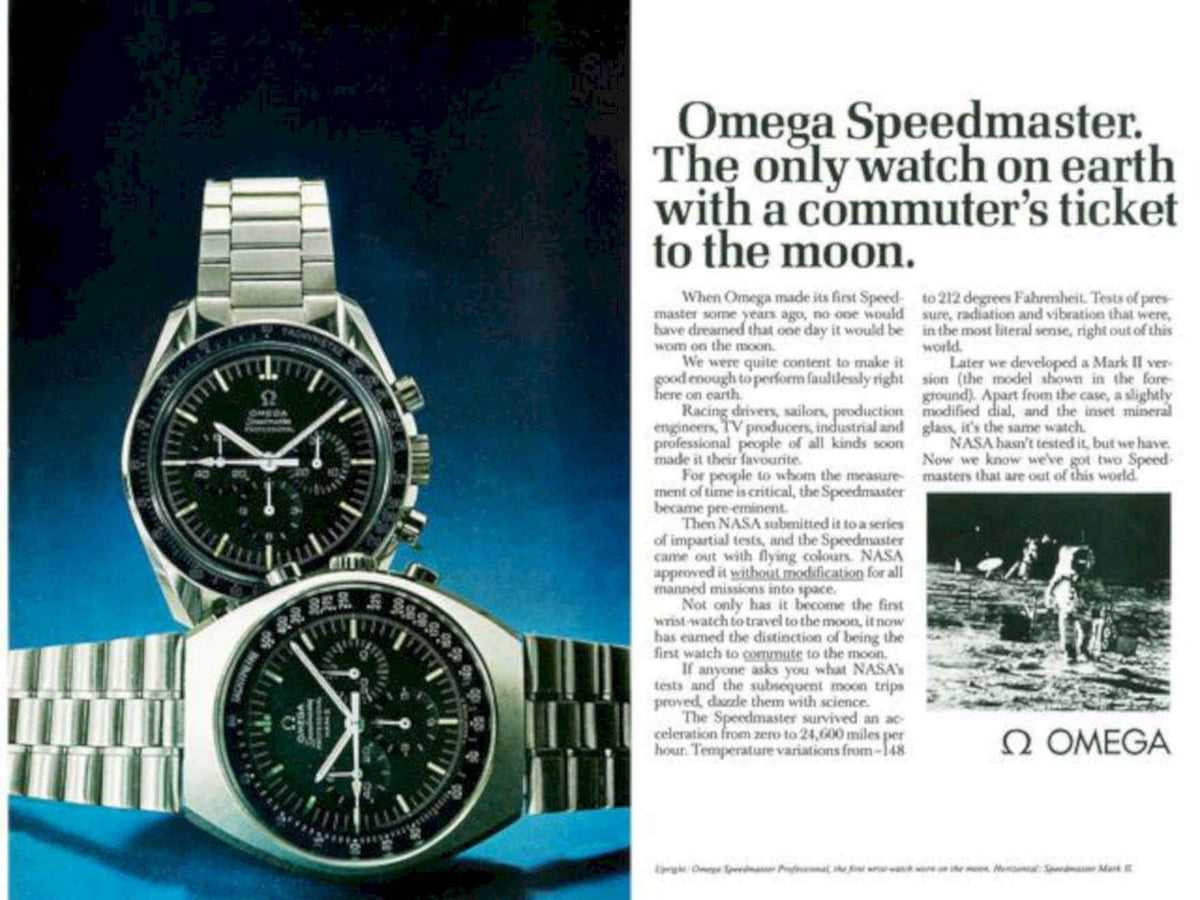 Omega Speedmaster Watch Vintage Retro Advert Poster A4 Photo Print