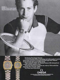 Omega Watch Tennis 1980s Vintage Retro Advert