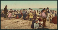 On the beach at Coney Island Vintage A4 Photo Print