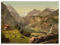 On the way to the Pantenbrucke Glarus Vintage A4 Photo Print