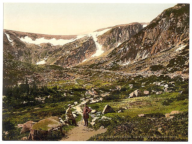 On the way to the Small Pond Riesengebirge Vintage A4 Photo Print